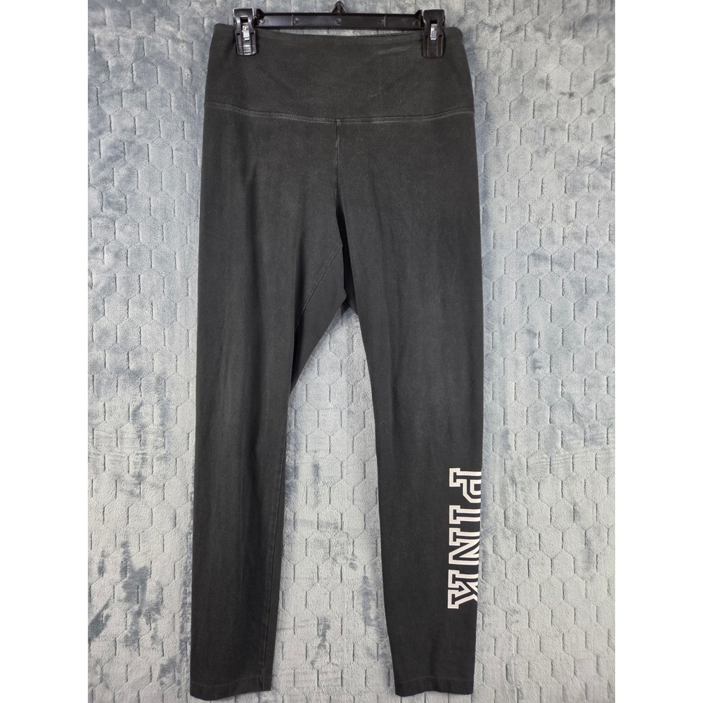Victoria's Secret PINK High Waisted Logo Leggings Black Women's Size L